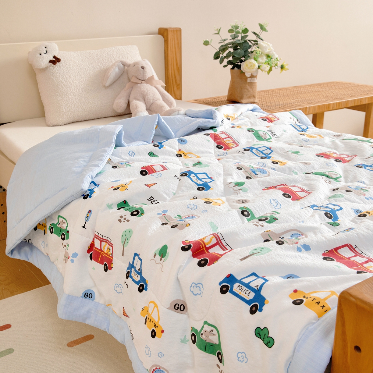 91家纺网 家纺一手货源 找家纺 （总）御棉坊 2026新款A类柔肤棉儿童夏被宝宝空调被幼儿园午睡夏凉被丝绵薄被子