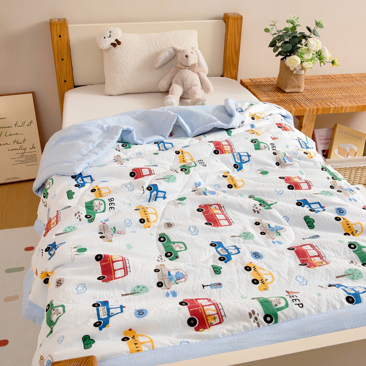 91家纺网 家纺一手货源 找家纺 （总）水洗棉幼儿园夏被仿鹅绒儿童夏凉被空调被夏天午睡被