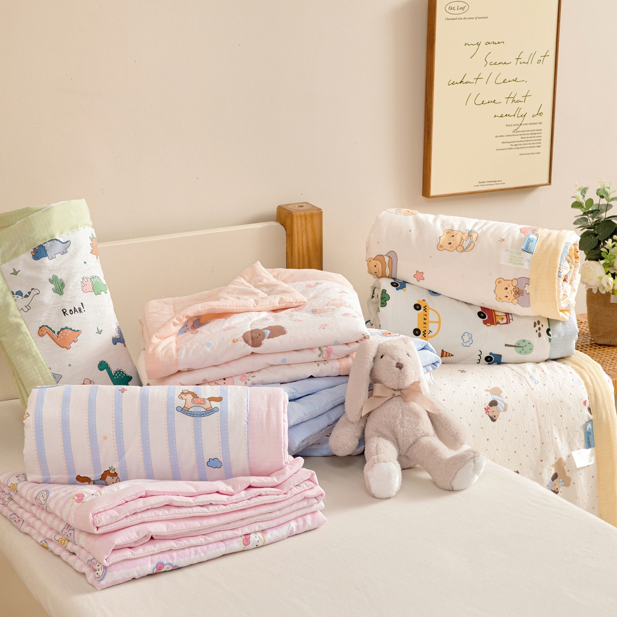 91家纺网 家纺一手货源 找家纺 （总）御棉坊 2026新款A类柔肤棉儿童夏被宝宝空调被幼儿园午睡夏凉被丝绵薄被子