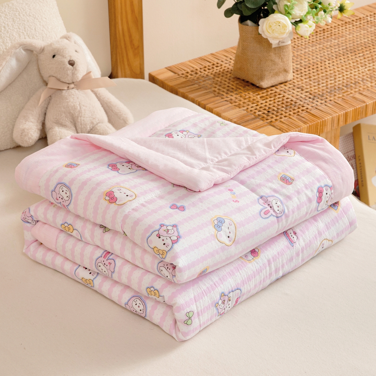 91家纺网 家纺一手货源 找家纺 （总）御棉坊 2026新款A类柔肤棉儿童夏被宝宝空调被幼儿园午睡夏凉被丝绵薄被子