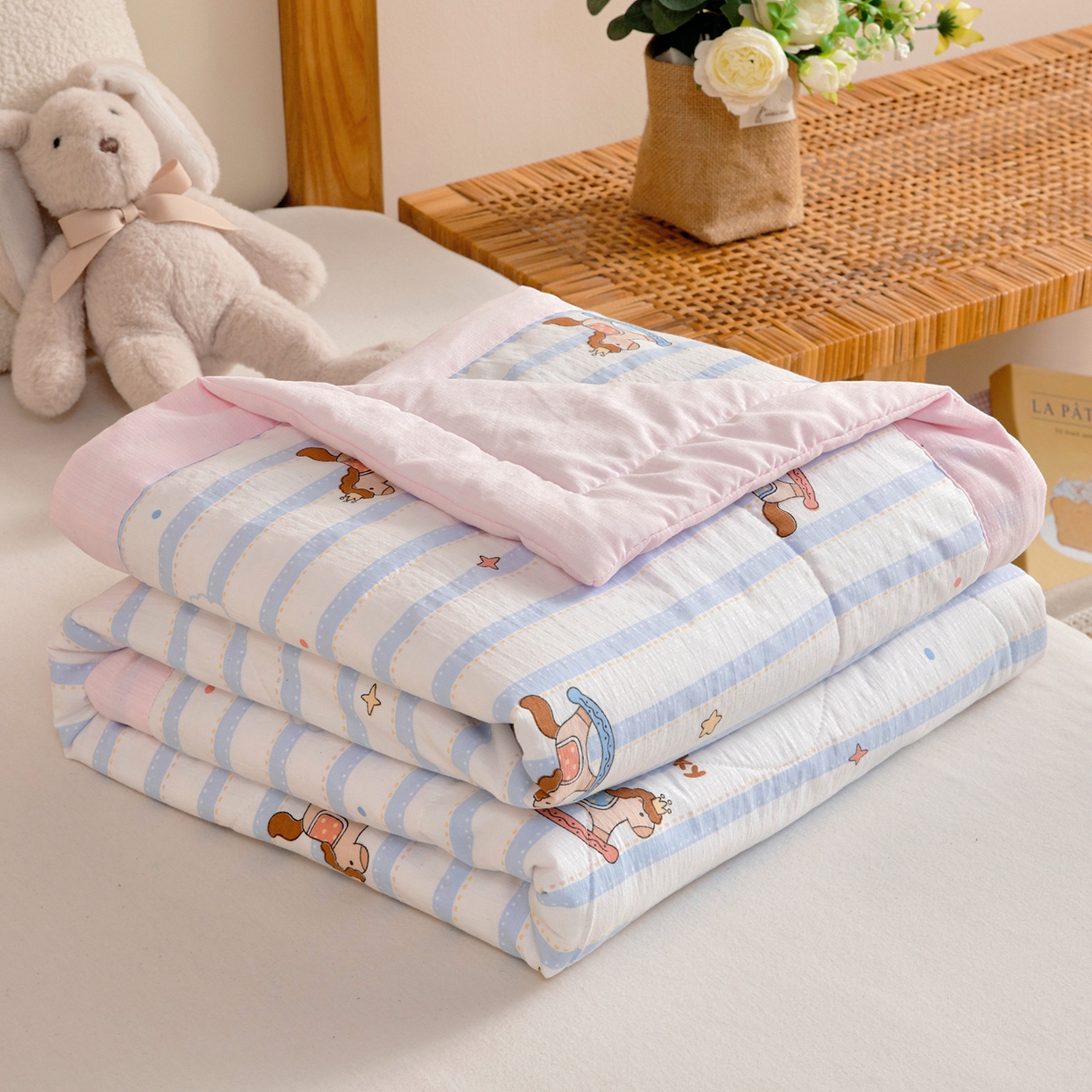 91家纺网 家纺一手货源 找家纺 （总）御棉坊 2026新款A类柔肤棉儿童夏被宝宝空调被幼儿园午睡夏凉被丝绵薄被子