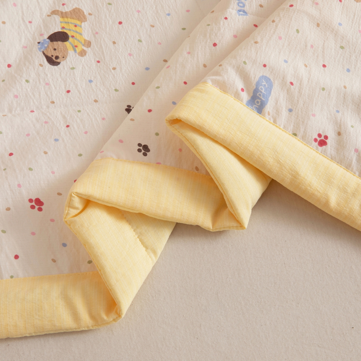 91家纺网 家纺一手货源 找家纺 御棉坊 2026新款A类柔肤棉儿童夏被宝宝空调被幼儿园午睡夏凉被丝绵薄被子 点点狗