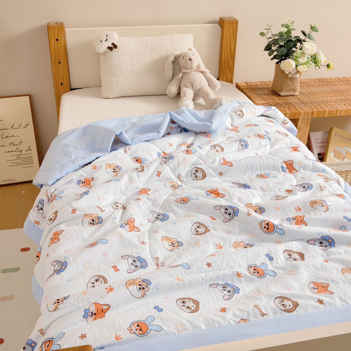 御棉坊 2026新款A类柔肤棉儿童夏被宝宝空调被幼儿园午睡夏凉被丝绵薄被子 超级行动队