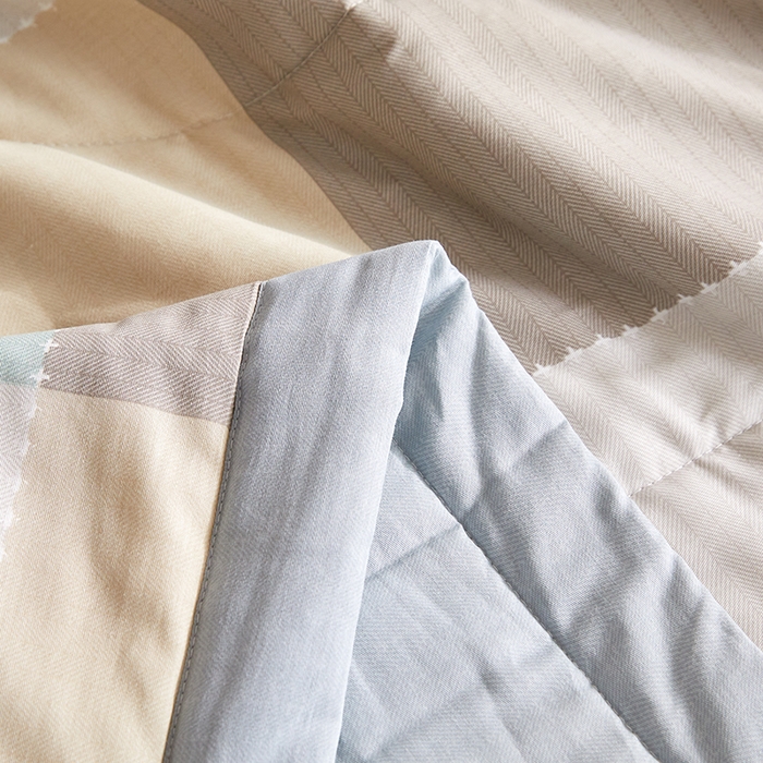 91家纺网 家纺一手货源 找家纺 海洋家纺 2026新款A类里外全棉印花夏被四件套 宝利格 绿