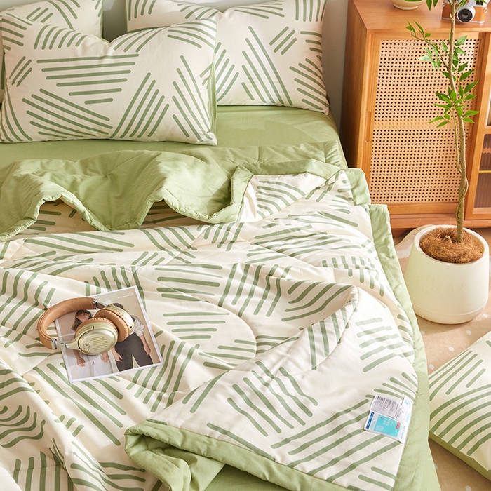 91家纺网 家纺一手货源 找家纺 海洋家纺 2026新款A类里外全棉印花夏被四件套 伯克利