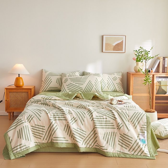 91家纺网 家纺一手货源 找家纺 海洋家纺 2026新款A类里外全棉印花夏被四件套 伯克利