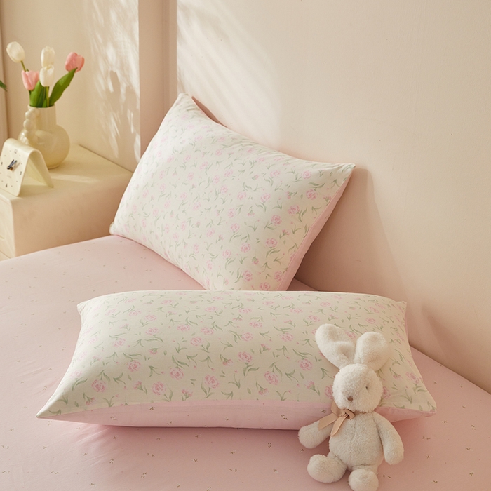 91家纺网 家纺一手货源 找家纺 海洋家纺 2026新款A类里外全棉印花夏被四件套 粉黛