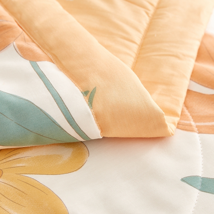 91家纺网 家纺一手货源 找家纺 海洋家纺 2026新款A类里外全棉印花夏被四件套 芙蓉花开