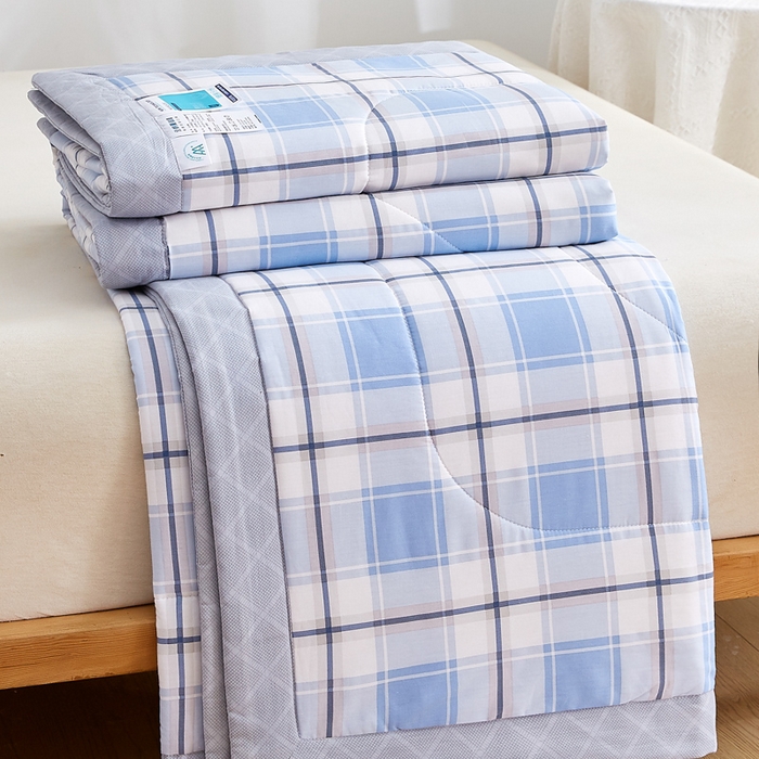 91家纺网 家纺一手货源 找家纺 海洋家纺 2026新款A类里外全棉印花夏被四件套 格调 兰