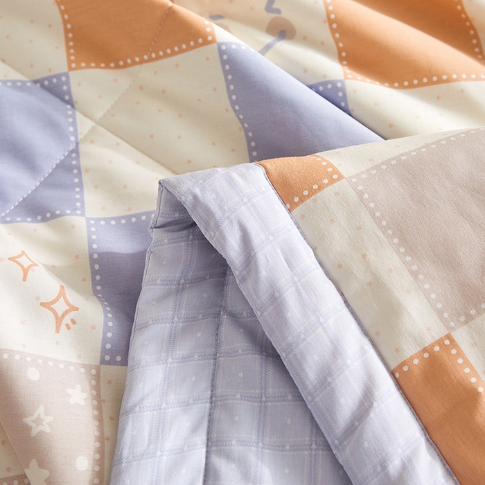 91家纺网 家纺一手货源 找家纺 海洋家纺 2026新款A类里外全棉印花夏被四件套 格瑞斯