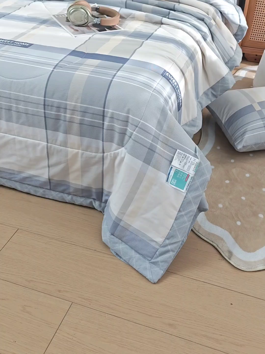 91家纺网 家纺一手货源 找家纺 海洋家纺 2026新款A类里外全棉印花夏被四件套 格韵空间