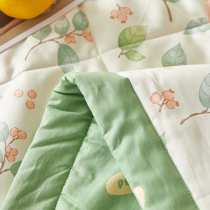 91家纺网 家纺一手货源 找家纺 海洋家纺 2026新款A类里外全棉印花夏被四件套 花叶漫舞