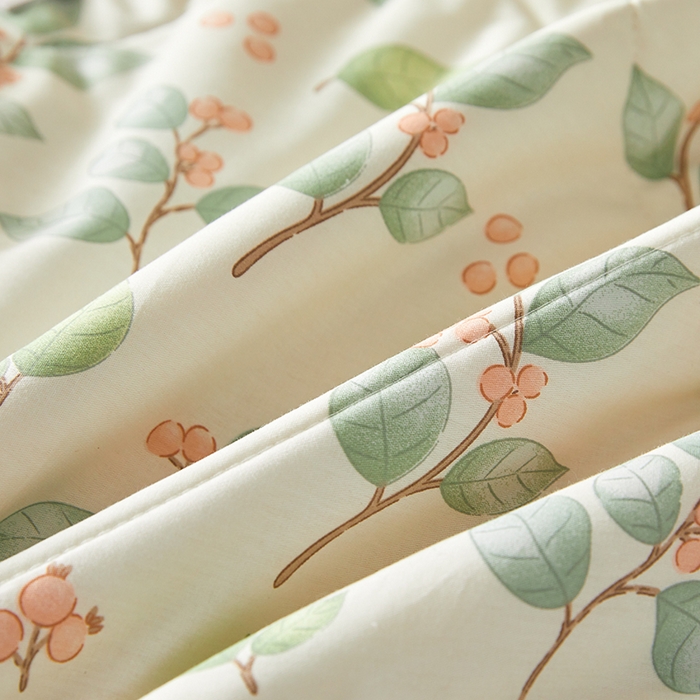 91家纺网 家纺一手货源 找家纺 海洋家纺 2026新款A类里外全棉印花夏被四件套 花叶漫舞