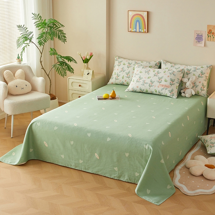 91家纺网 家纺一手货源 找家纺 海洋家纺 2026新款A类里外全棉印花夏被四件套 花叶漫舞