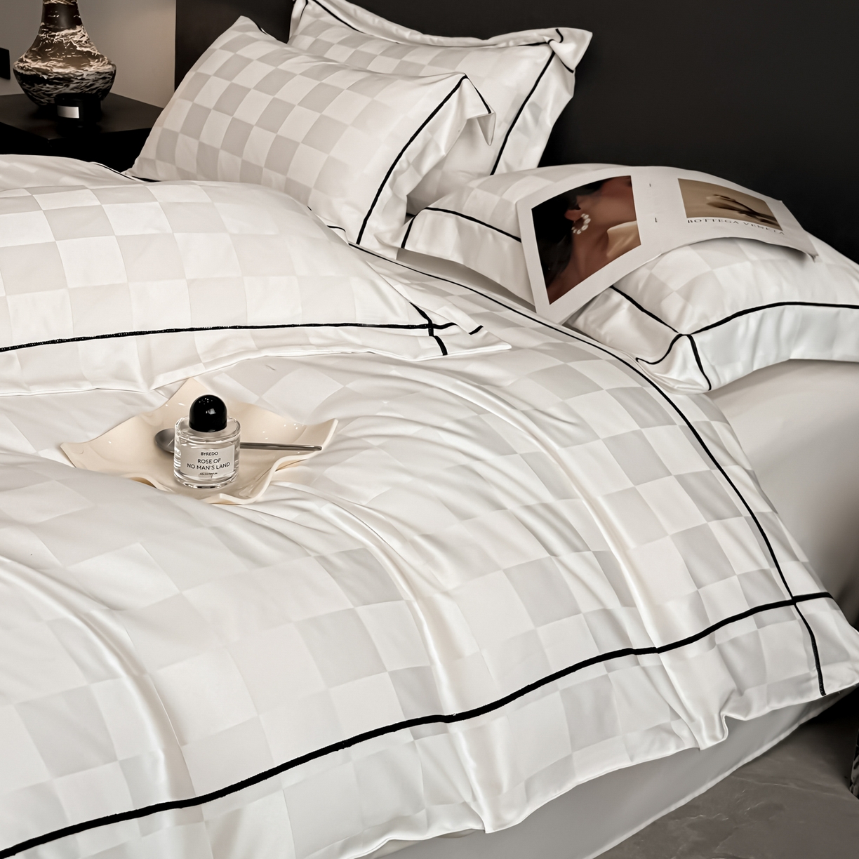 91家纺网 家纺一手货源 找家纺 （总）绒世界 2026新款贡缎提花床单床笠四件套