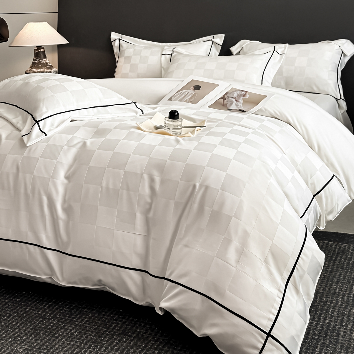 91家纺网 家纺一手货源 找家纺 （总）绒世界 2026新款贡缎提花床单床笠四件套