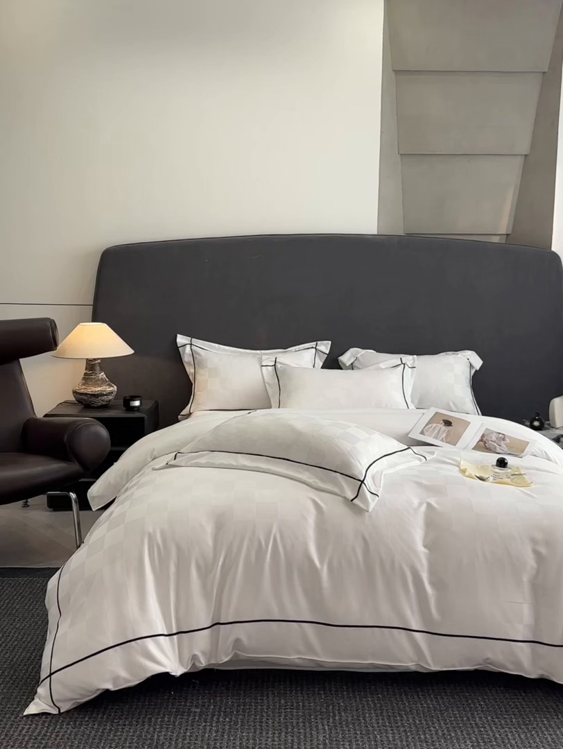 91家纺网 家纺一手货源 找家纺 （总）绒世界 2026新款贡缎提花床单床笠四件套