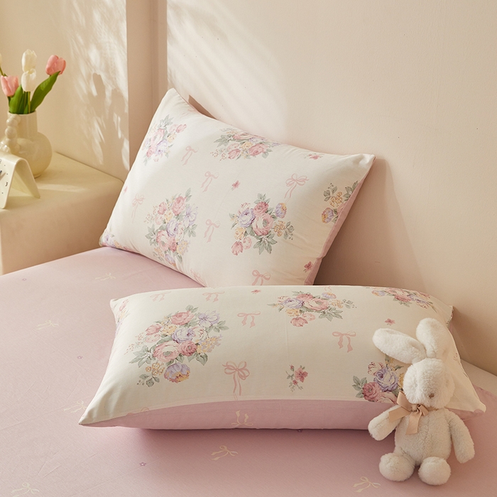 91家纺网 家纺一手货源 找家纺 海洋家纺 2026新款A类里外全棉印花夏被四件套 花影