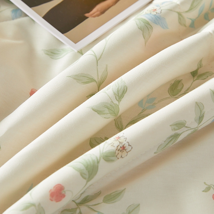 91家纺网 家纺一手货源 找家纺 海洋家纺 2026新款A类里外全棉印花夏被四件套 花枝硕果