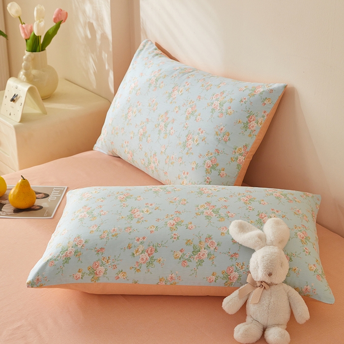 91家纺网 家纺一手货源 找家纺 海洋家纺 2026新款A类里外全棉印花夏被四件套 简爱 蓝