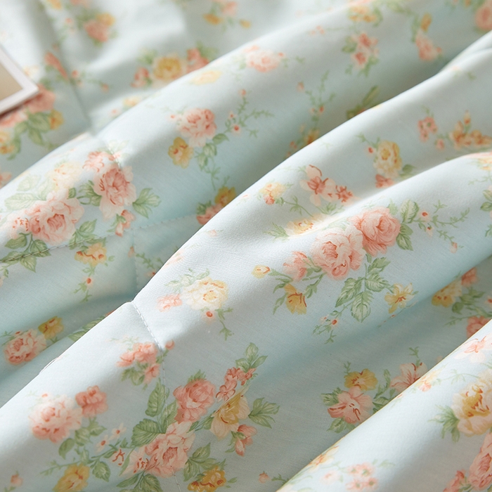 91家纺网 家纺一手货源 找家纺 海洋家纺 2026新款A类里外全棉印花夏被四件套 简爱 蓝