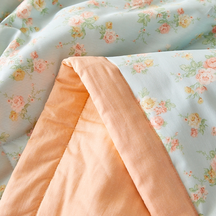 91家纺网 家纺一手货源 找家纺 海洋家纺 2026新款A类里外全棉印花夏被四件套 简爱 蓝