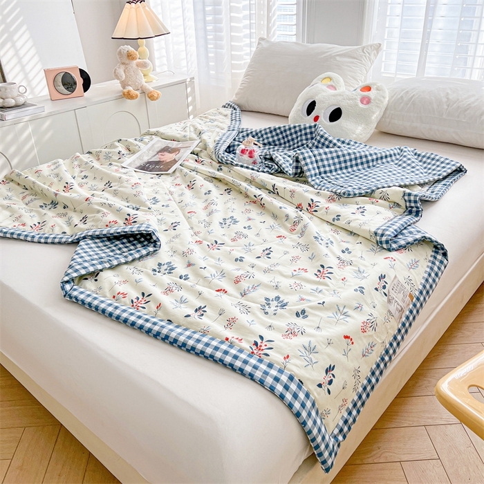 91家纺网 家纺一手货源 找家纺 海洋家纺 2026新款A类里外全棉印花夏被四件套 简约生活