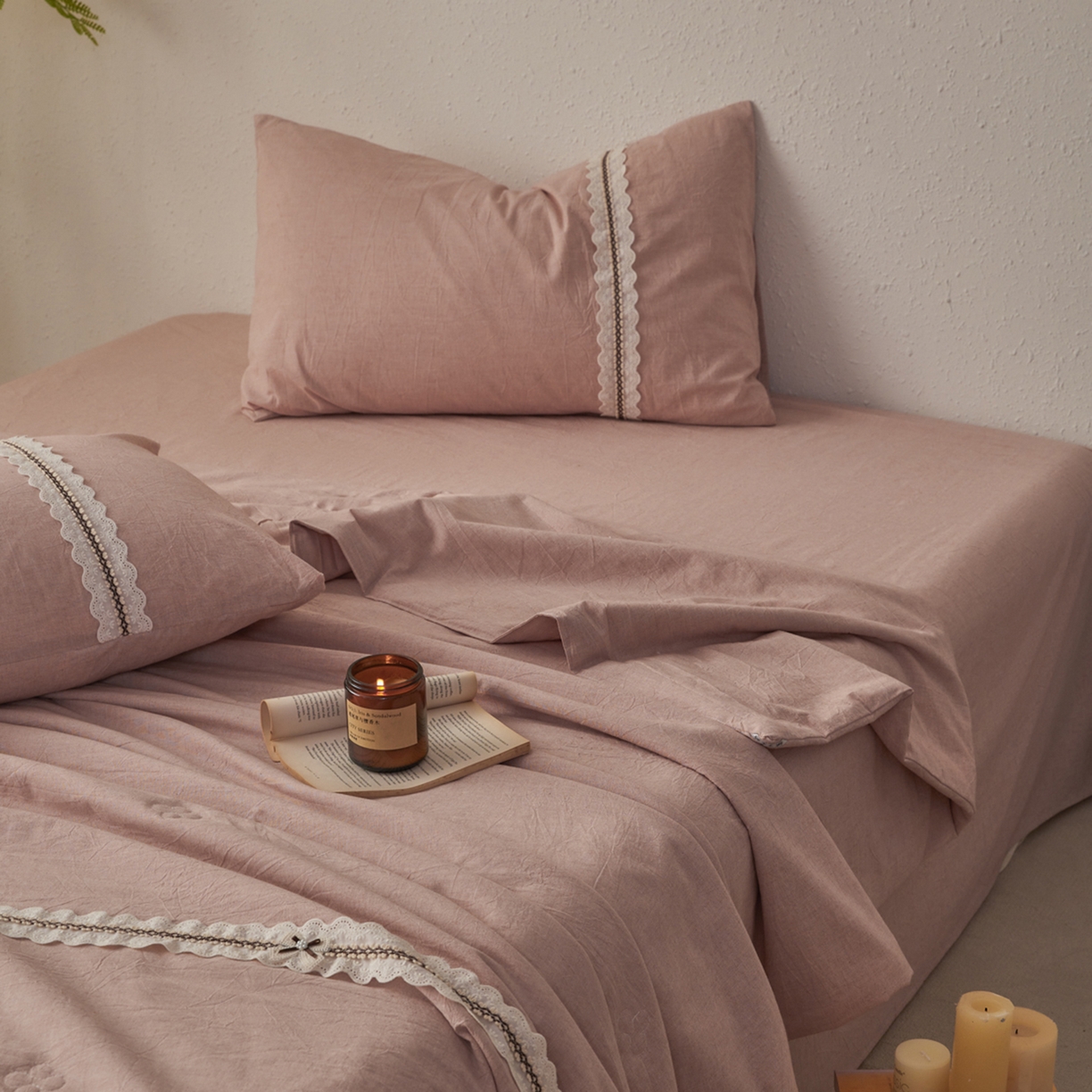 91家纺网 家纺一手货源 找家纺 （总）尊妙被业 2026新款A类棉麻亚麻夏被大豆夏被四件套