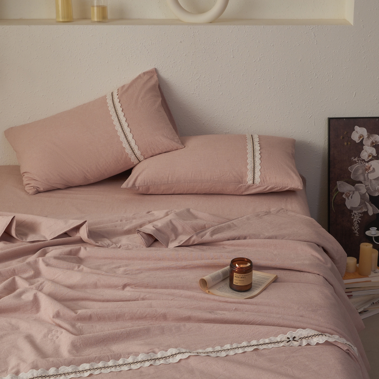 91家纺网 家纺一手货源 找家纺 （总）尊妙被业 2026新款A类棉麻亚麻夏被大豆夏被四件套