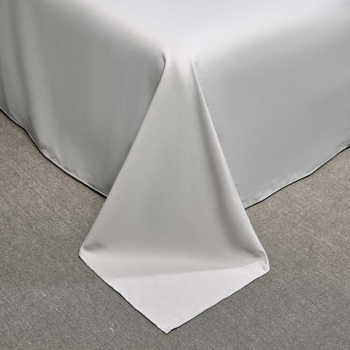 91家纺网 家纺一手货源 找家纺 绒世界 2026新款压线款金丝提花床单床笠四件套 金丝提花-银月灰