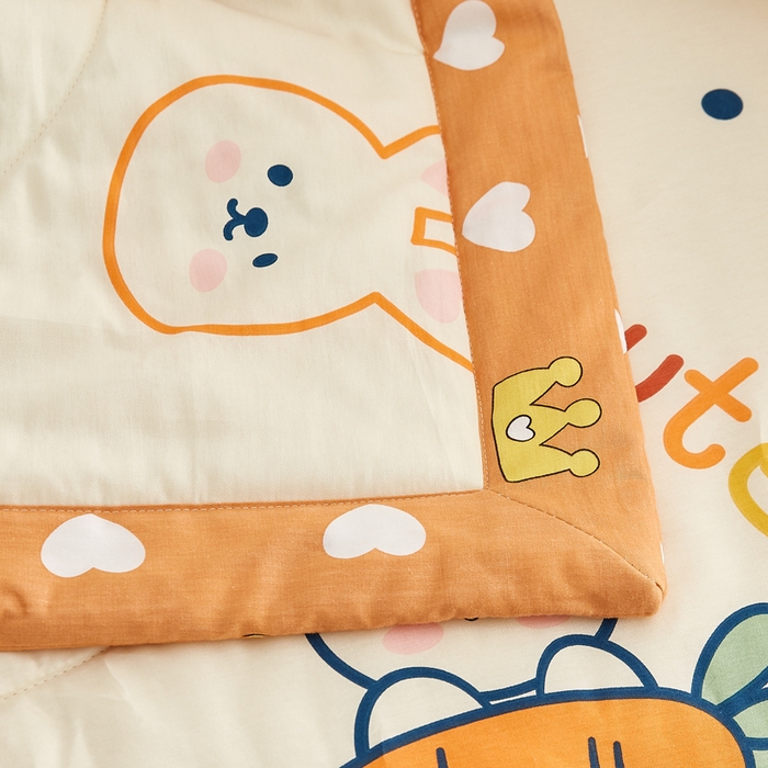 91家纺网 家纺一手货源 找家纺 海洋家纺 2026新款100%里外全棉夏被印花空调被夏凉被薄被子棉花夏被四件套 萝卜兔