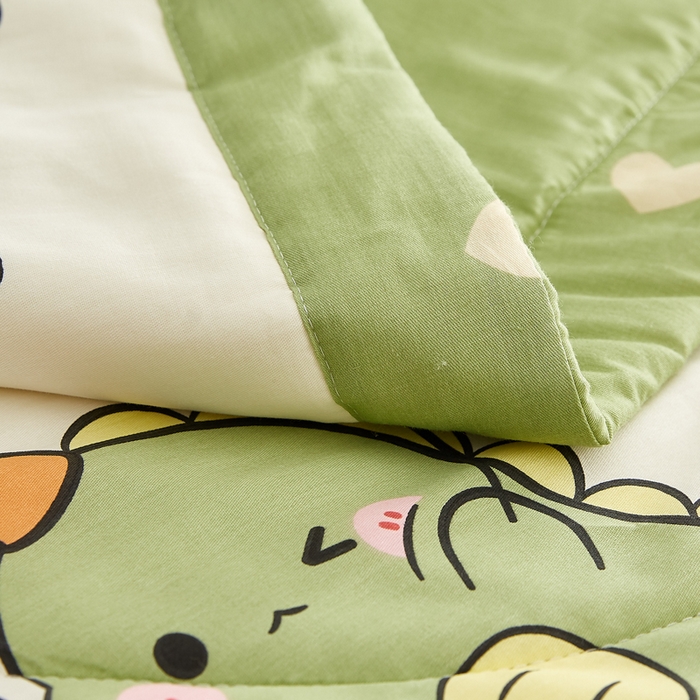 91家纺网 家纺一手货源 找家纺 海洋家纺 2026新款100%里外全棉夏被印花空调被夏凉被薄被子棉花夏被四件套 洛洛龙