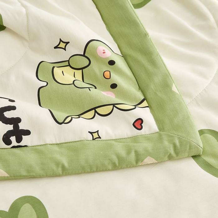 91家纺网 家纺一手货源 找家纺 海洋家纺 2026新款100%里外全棉夏被印花空调被夏凉被薄被子棉花夏被四件套 洛洛龙