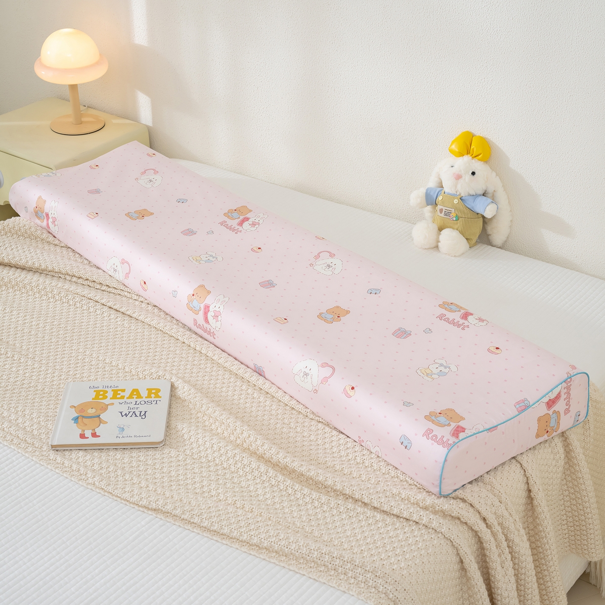 91家纺网 家纺一手货源 找家纺 良佐生活 2026新款60支长绒棉全棉贡缎双人乳胶枕套 甜蜜派