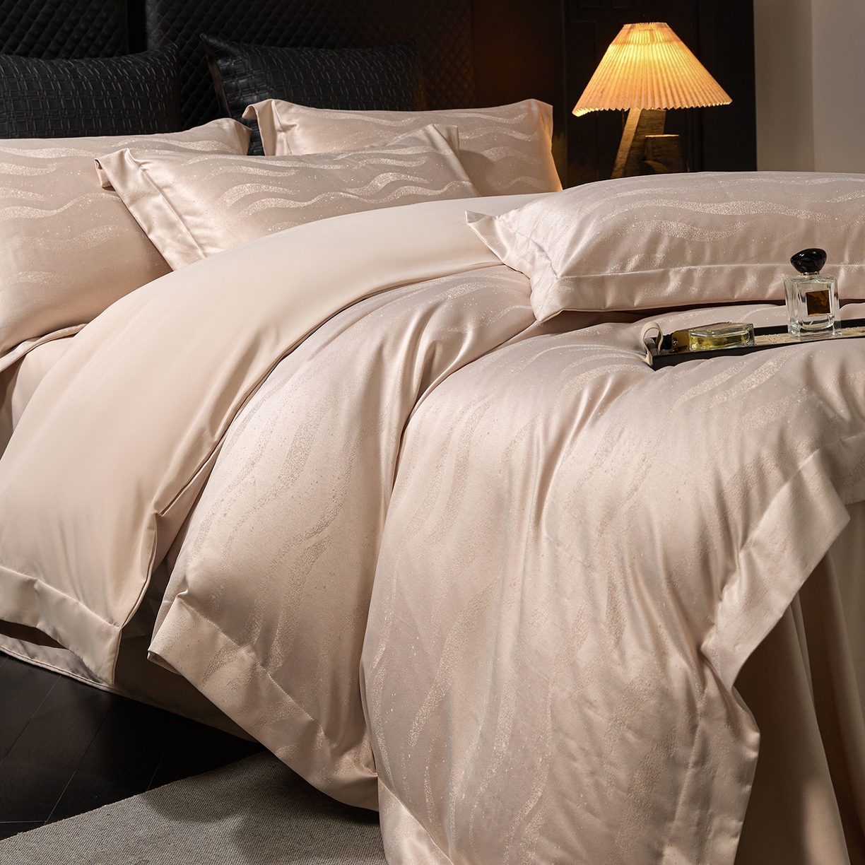 91家纺网 家纺一手货源 找家纺 欧冠家纺 （总） 2026新款压线款金丝提花床单床笠四件套