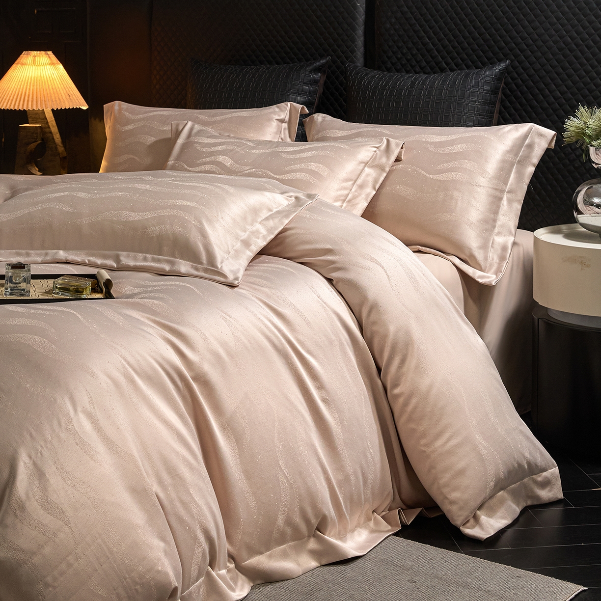 91家纺网 家纺一手货源 找家纺 欧冠家纺 （总） 2026新款压线款金丝提花床单床笠四件套