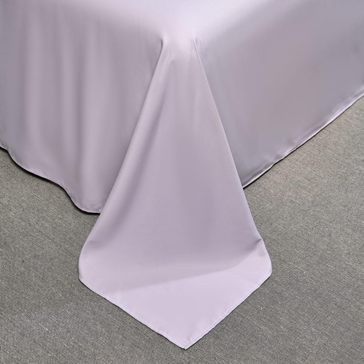 91家纺网 家纺一手货源 找家纺 丝印良品 2026新款压线款金丝提花床单床笠四件套 金丝提花-烟灰紫