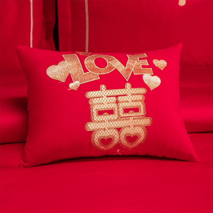 91家纺网 家纺一手货源 找家纺 （总）富之雅婚庆 2026新款全棉刺绣长绒棉婚庆四件套多件套