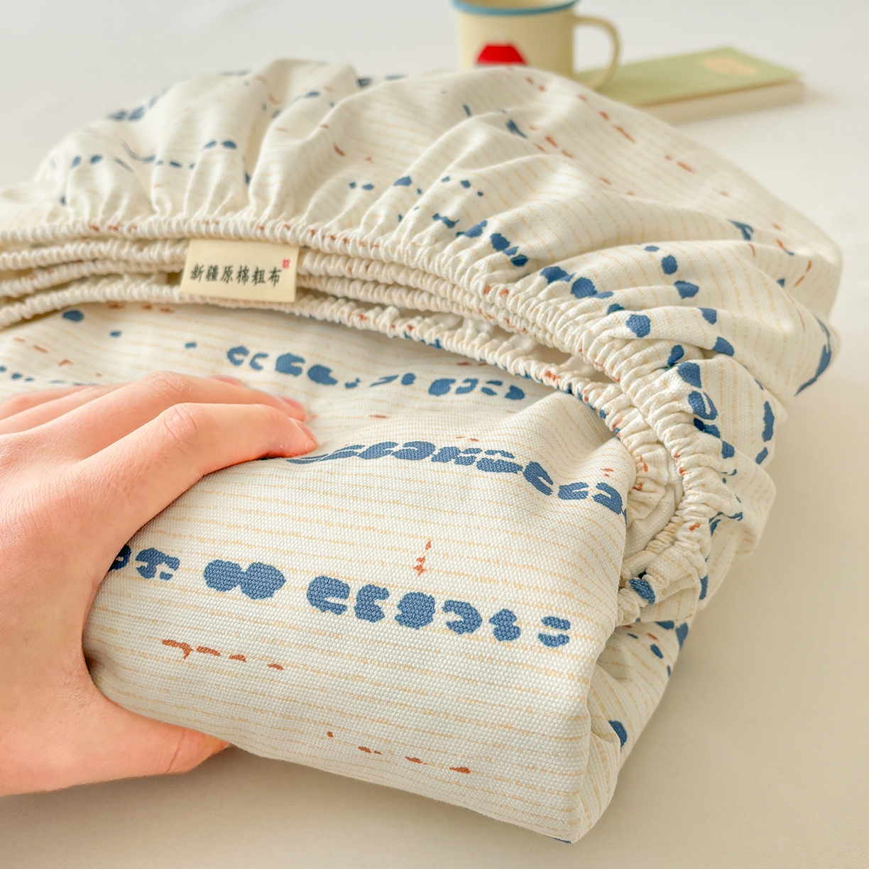 91家纺网 家纺一手货源 找家纺 卧趣家纺 2026新款全棉老粗布凉席席子床笠单件床笠单品单床笠绒布贴系列 小迎象