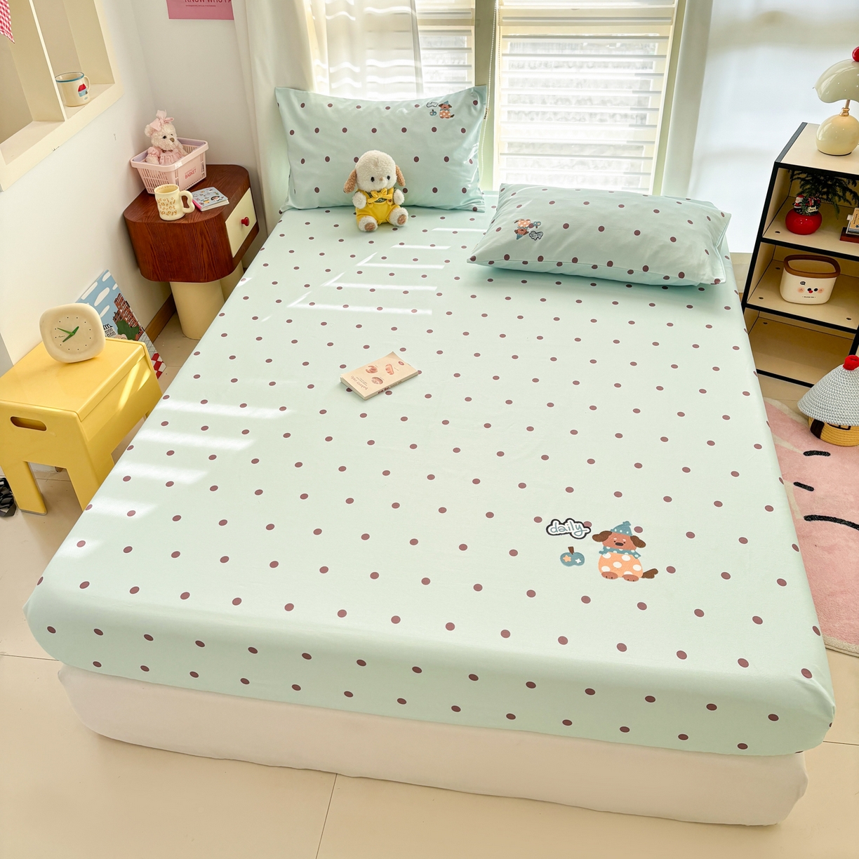 91家纺网 家纺一手货源 找家纺 卧趣家纺 2026新款全棉老粗布凉席席子床笠单件床笠单品单床笠绒布贴系列 心动汪