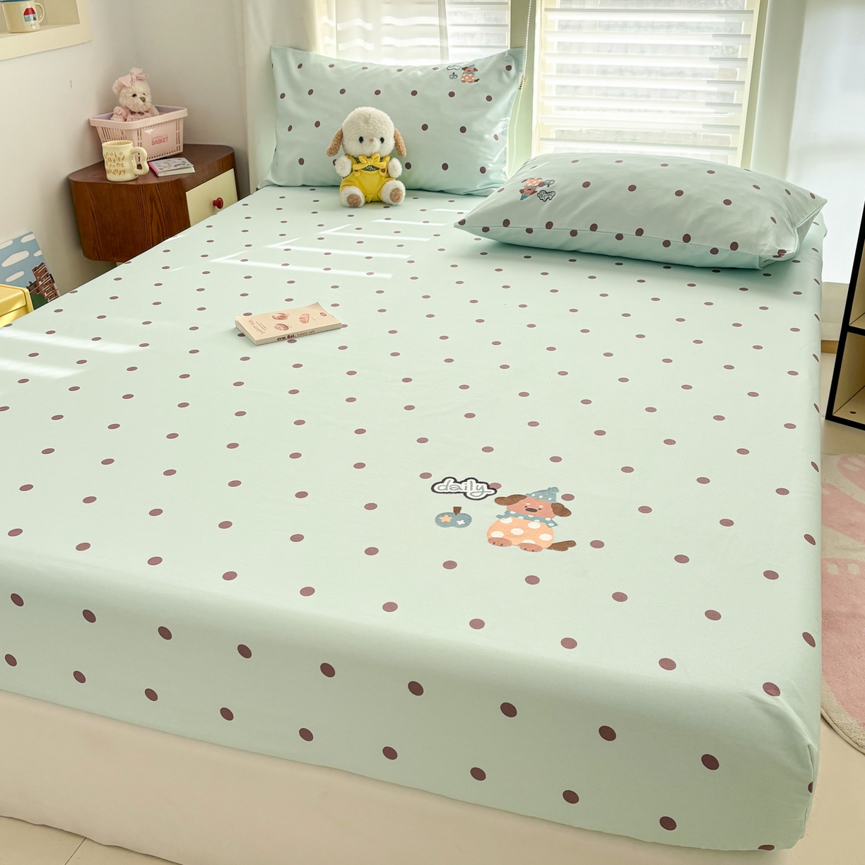 91家纺网 家纺一手货源 找家纺 卧趣家纺 2026新款全棉老粗布凉席席子床笠单件床笠单品单床笠绒布贴系列 心动汪