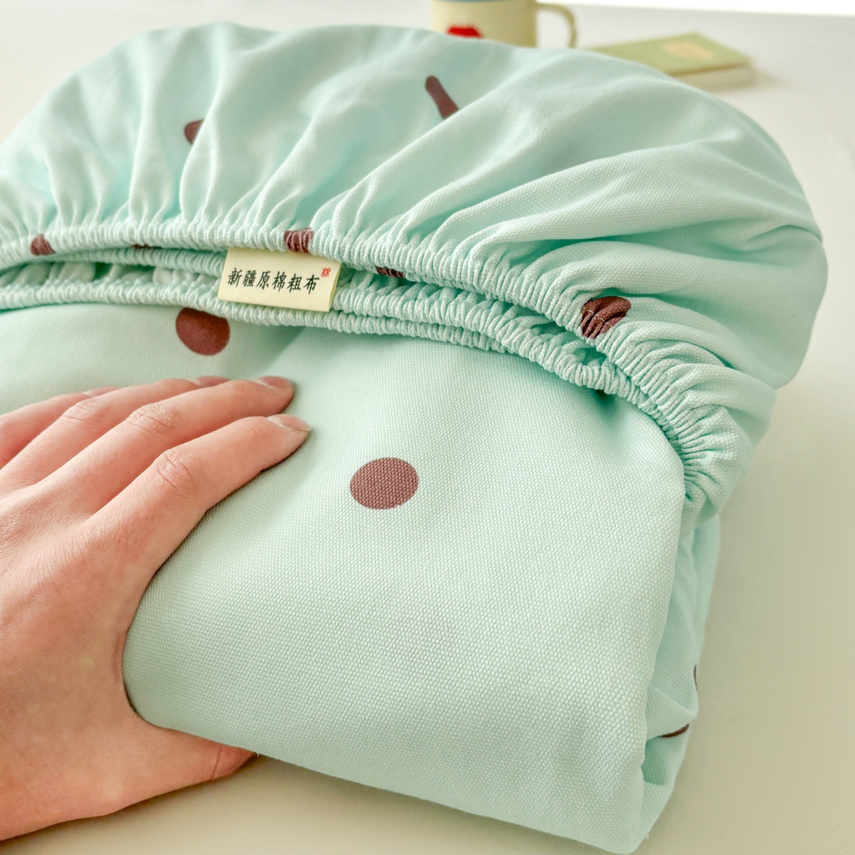 91家纺网 家纺一手货源 找家纺 卧趣家纺 2026新款全棉老粗布凉席席子床笠单件床笠单品单床笠绒布贴系列 心动汪