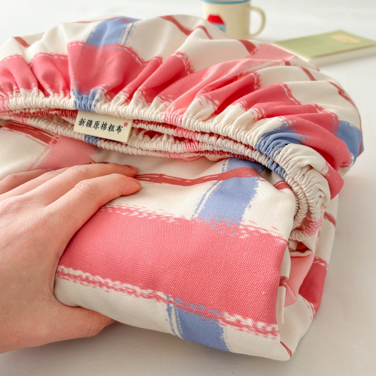 91家纺网 家纺一手货源 找家纺 卧趣家纺 2026新款全棉老粗布凉席席子床笠单件床笠单品单床笠绒布贴系列 摇摇马