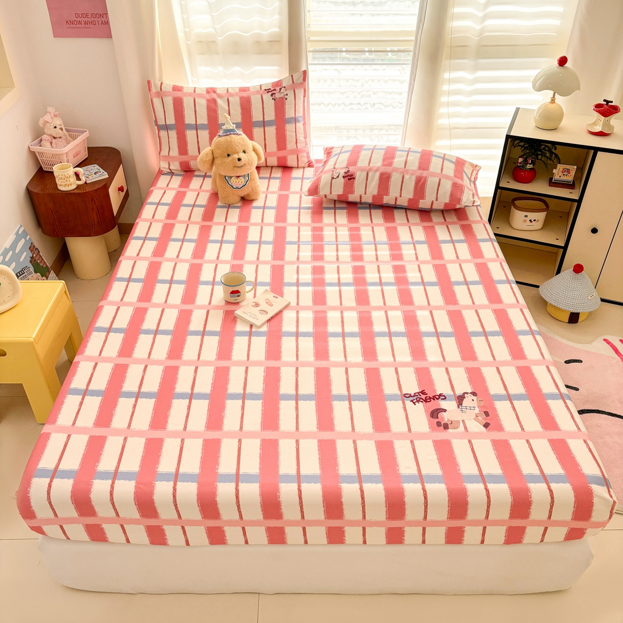 91家纺网 家纺一手货源 找家纺 卧趣家纺 2026新款全棉老粗布凉席席子床笠单件床笠单品单床笠绒布贴系列 摇摇马