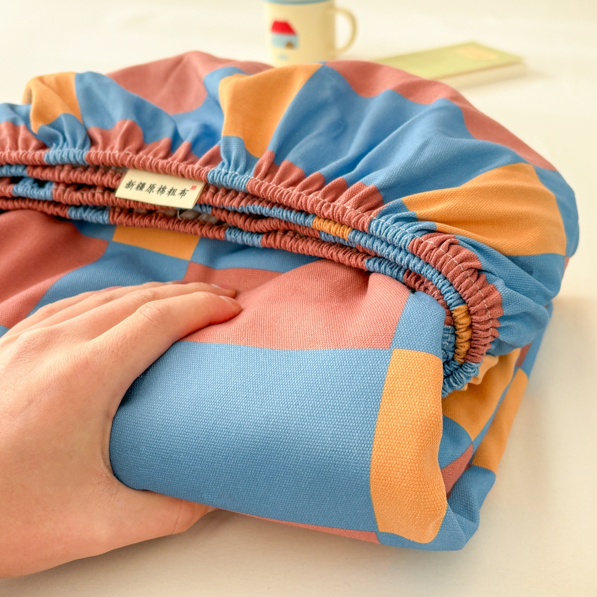 91家纺网 家纺一手货源 找家纺 卧趣家纺 2026新款全棉老粗布凉席席子床笠单件床笠单品单床笠绒布贴系列 莓果熊