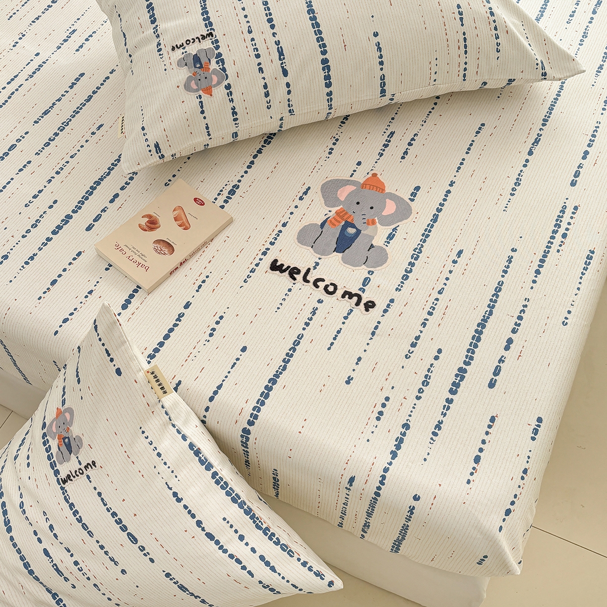 91家纺网 家纺一手货源 找家纺 卧趣家纺 2026新款全棉老粗布凉席席子床笠单件床笠单品单床笠绒布贴系列 小迎象