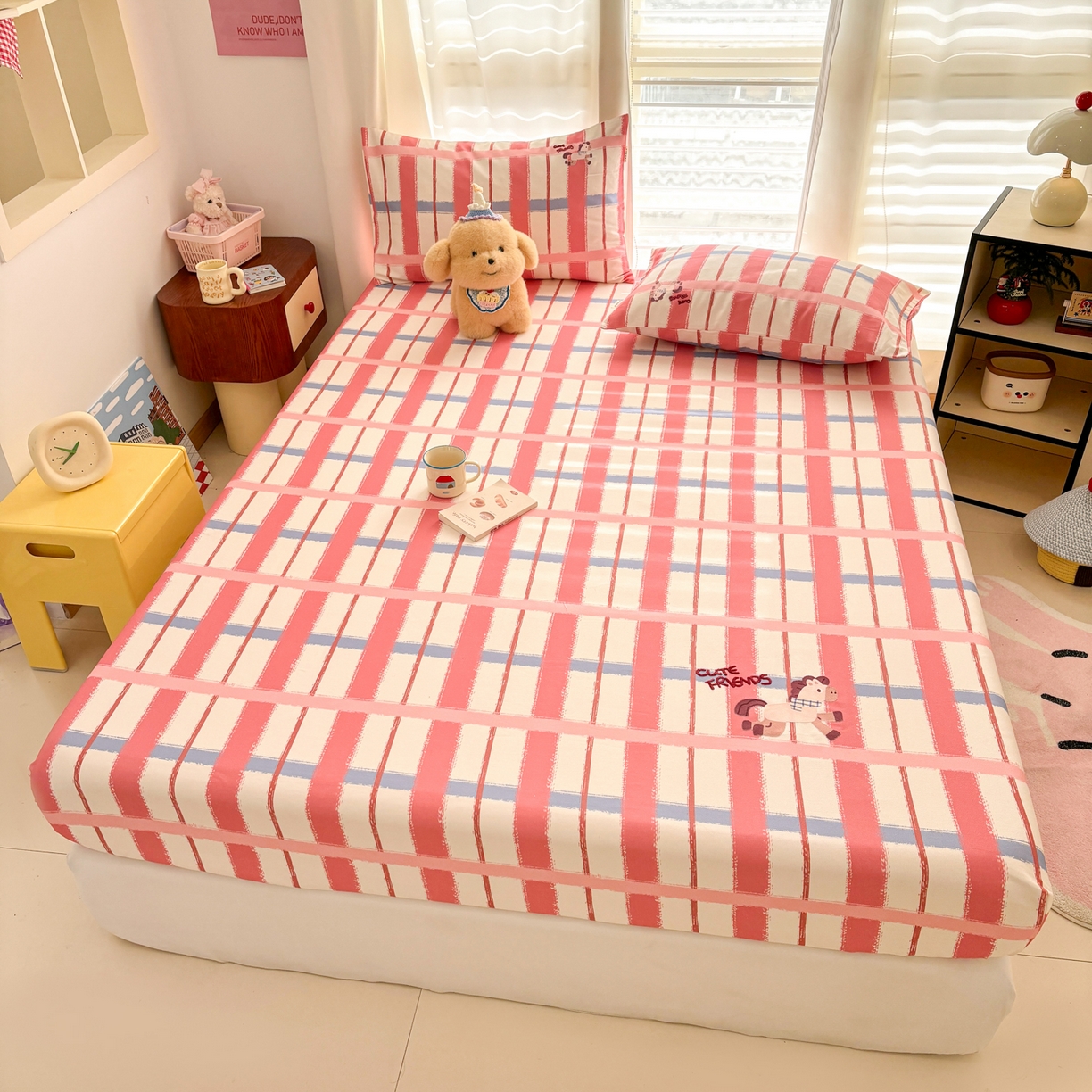 91家纺网 家纺一手货源 找家纺 卧趣家纺 2026新款全棉老粗布凉席席子床笠单件床笠单品单床笠绒布贴系列 摇摇马