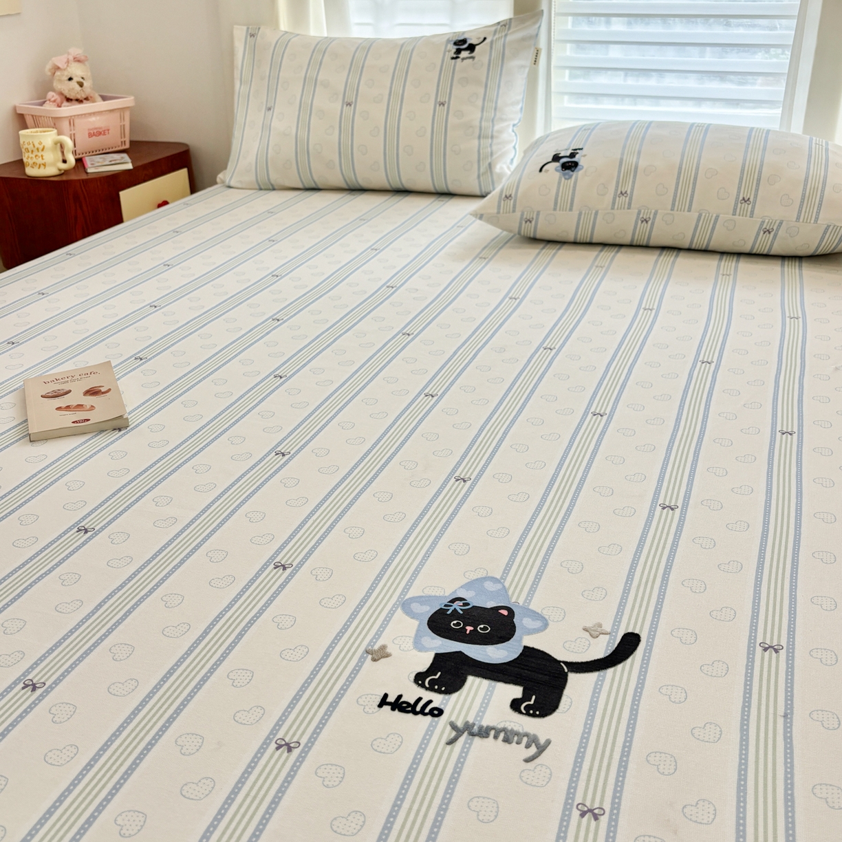 91家纺网 家纺一手货源 找家纺 卧趣家纺 2026新款全棉老粗布凉席席子床笠单件床笠单品单床笠绒布贴系列 萌星