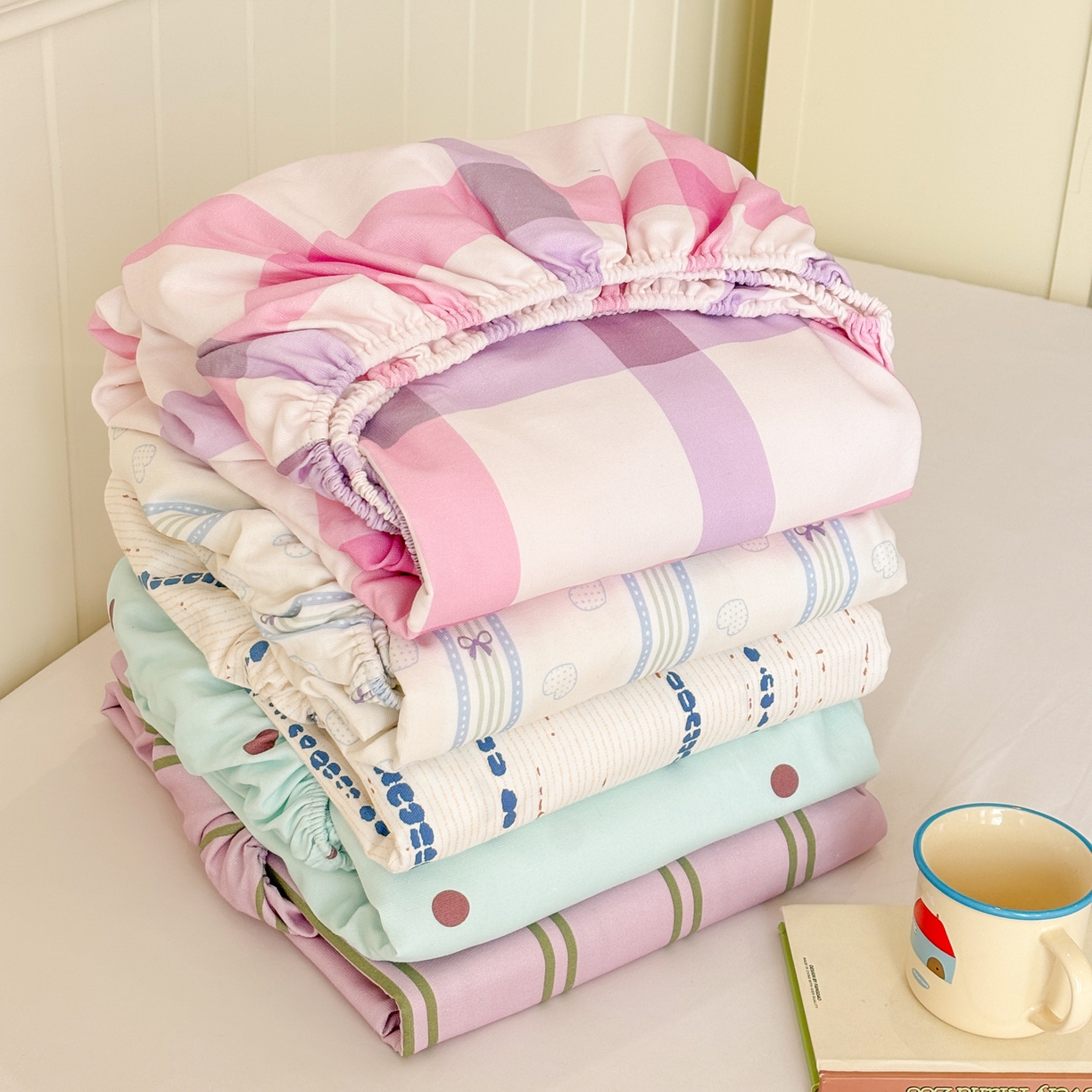 卧趣家纺 2026新款全棉老粗布凉席席子床笠单件床笠单品单床笠绒布贴系列 组合图仅供展示不可下单