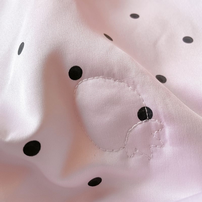 91家纺网 家纺一手货源 找家纺 丝印良品 2026新款水洗真丝冰丝美拉德风花边夏被四件套空调被夏凉被 夏被-波点-粉